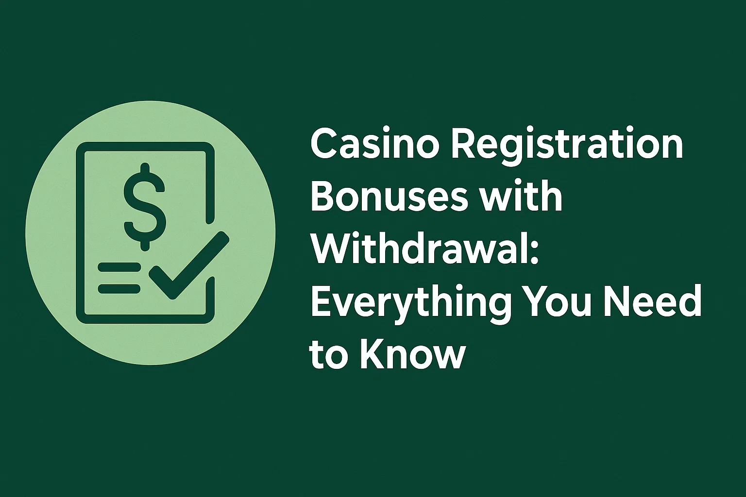 Casino Registration Bonuses with Withdrawal: Everything You Need to Know