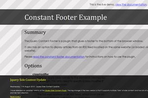 Jquery Constant Footer