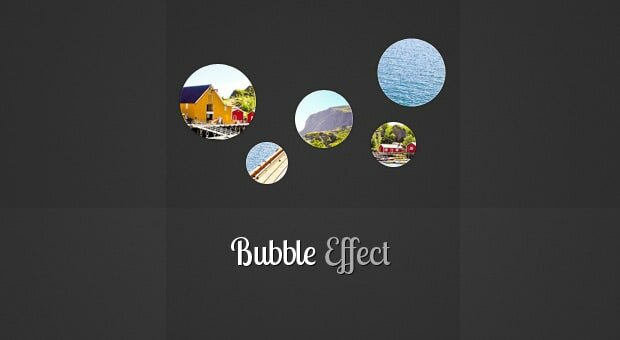 Слайдер с эффектом пузырей