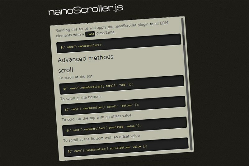 nanoScroller.js - scrollbar plugin