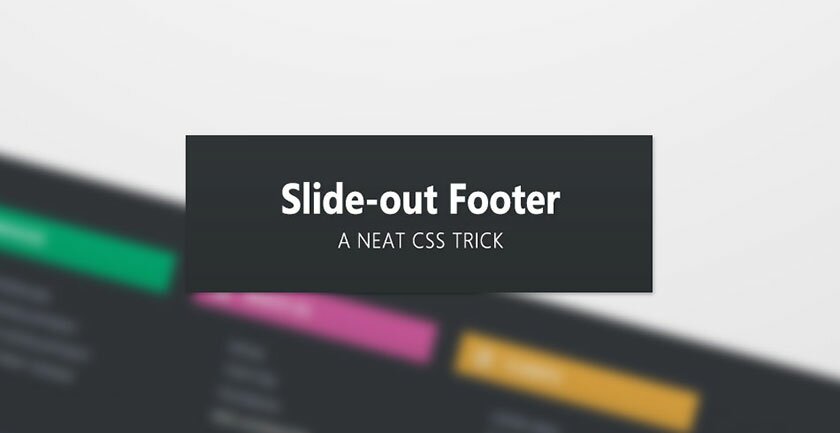 Эффект уходящего слайда в футере на CSS